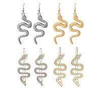 4 Pièces De Pinces À Cheveux En Forme De Serpent Et 2 Paires De Boucles D'Oreilles En Forme De Serpent, Pinces À Cheveux Rétro, Pinces À Cheveux Tendance, Accessoires Assortis