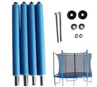 4 pièces de remplacement de poteaux de trampoline poteaux de filet de trampoline de 77 pouces avec mousse poteaux de boîtier en acier robuste poteaux de remplacement de trampoline droits tubes
