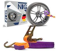4 pièces de Sangles d'arrimage pour Le Transport en Voiture Un Seul Point d'arrimage nécessaire 35mm Sangle de sécurité de Roue Sangle d'arrimage Transport en Voiture Sangle de Pneu