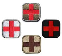 4 Pièces de Soins Croix D'Urgence Patch Médical - Parfait Emblème pour Premiers Secours, EMT, EMS, Traumatisme, Médecin, Soins Infirmiers, Kit de Premiers Secours