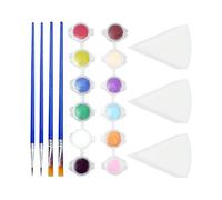 4 pièces de stylos de peinture, 3 pièces d'éponges de peinture, 12 pièces de peintures de couleur, des stylos de peinture à l'aquarelle, un ensemble de peinture artistique.