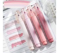 4 pièces de stylos-gel fluorescents doux de couleur rose Morandi, à encre à base d'eau, avec pointe ronde, convenant pour les fournitures de bureau, l'écriture, la correction, les cahiers, le croquis,