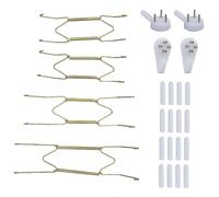 4 pièces de support d'assiette murale en forme de W, support d'assiette murale invisible avec 4 pièces de clous sans trace et 16 pièces de couverture de protection de crochet