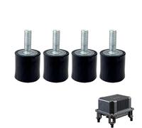 4 Pièces de Supports en Caoutchouc M6 Silent Bloc Amortisseurs de Chocs 20 mm x 20 mm, Isolateurs de Vibrations Universels pour Équipements de Fitness, Climatisation, Moteurs et Plus (VD M6 20X20)