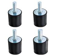 4 pièces de tampons en caoutchouc M6, D20mmxH20mm Silentblocs, supports en caoutchouc, amortisseurs, isolateurs de vibrations, amortisseurs de vibrations, amortisseurs en caoutchouc anti-vibration
