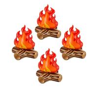 4 Pièces Décoration Gonflable Feu de Camp Rouge PVC | Portable et Léger, pour Décorations de Table, Scènes Extérieures, Planners D’événements et Fêtes