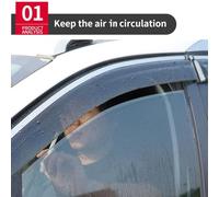 4 Pièces Deflecteur Vitre Voiture pour Audi Q5L LWB 80A 2018-2025, Déflecteurs d'air, Fenêtre Latérale Visière Déflecteur Accessoire Voiture
