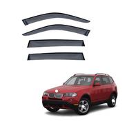 4 Pièces Deflecteur Vitre Voiture pour BMW X3 E83 2003-2009, Déflecteurs d'air, Fenêtre Latérale Visière Déflecteur Accessoire Voiture,A