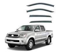 4 Pièces Deflecteur Vitre Voiture pour Toyota HILUX Vigo AN10-AN30 2005-2014, Déflecteurs d'air, Fenêtre Latérale Visière Déflecteur Accessoire Voiture,A