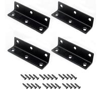 4 Pièces d'Équerres pour Bois, 100x25x25mm Équerres d'Angle en Acier Inoxydable, Équerres en L à 90 Degrés, Support d'Angle pour Meubles en Bois, Clôtures Fixation avec Vis