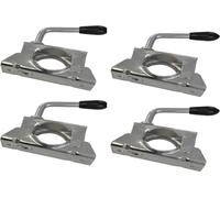4 pièces dispositif de serrage Ø 48mm, roue jockey / béquilles Collier de serrage à large appui