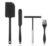 4 Pièces Distributeurs à Crêpes et Spatule Crepe, Accessoires avec Répartiteur de Pâte à Crêpes en Forme de T, Spatule Crepe, Brosse à Huile pour la Maison, la Cuisine, Faire des Crêpes des Gaufr