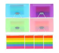 4 Pièces Dossier Extensible A6, 13 Compartiments Mini Chemises à Documents, A6 Porte-documents Organisateur Fichiers Accordéon avec Étiquettes, Trieur Extensible Petit pour Factures Chèques Cartes