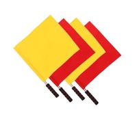 4 Pièces Drapeau à Main de Signalisation pour Arbitres, Polyester | Usage Entraînement et Guidage Routier, Réponse Rapide, Spécifications Standardisées, Lot de Deux Drapeaux Assortis