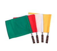 4 pièces Drapeau D’Arbitre D’Athlétisme Pliable, Mât Inox, 45x36x1cm, | Tissu Imperméable, Poignée Antidérapante Mousse, Signal Visuel Clair pour Compétitions Scolaires et Juges de Ligne