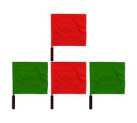 4 Pièces Drapeau de Signalisation D’arbitre Portatif | Poignée en Éponge, Prise Confortable, Visibilité Nette, Usage Scolaire et Départ Arrivée, 0,55 Lb