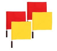 4 Pièces Drapeau de Signalisation D'arbitre à Main, Polyester | Transmission Rapide et Précise des Consignes, Portable, pour Guidage Routier, Contrôle et Véhicules