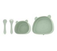4 pièces d'ustensiles de plaque pour enfants Set de bols à succion en silicone Set de plaque de forme de panda pour bambin