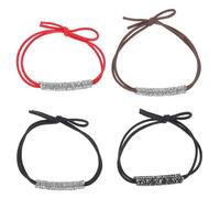 4 Pièces Élastiques à Cheveux Scintillants, Confortables | Caoutchouc Souple, Style Polyvalent, pour Femmes Sportives, Gym et Yoga, Touche Élégante