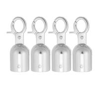 4 Pièces Embout de Cordon Crochet en Alliage D’aluminium Argenté