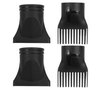 4 Pièces Embout Diffuseur pour Sèche-cheveux Noir en Plastique | Compact et Portable, Usage Voyage et Coiffage, Léger, Design Multifonction pour Toutes les Chevelures