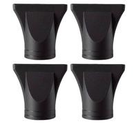 4 Pièces Embout Plat de Sèche-cheveux en Nylon Plastique, Noir | Buse de Coiffage de Précision, Forme Bec de Canard, Résistance à Haute Température, Usage Professionnel