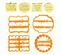 4 Pièces Emporte Pièce, Emporte Piece Personnalisé, Cookie Die Prank avec Bénédictions Cookie Die avec Lettrage, Emporte pièce enfants, pour Biscuit, Pâtisserie, Fondant, Décoration de Gâteau