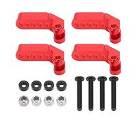 4 pièces en Alliage d'aluminium pour Voiture télécommandée Traxxas TRX4 820564 : Support d'amortisseur réglable avec Code de Pression d'huile, pièces de Rechange pour Accessoires (Rouge)