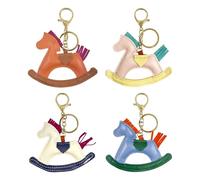 4 Pièces en Cuir Clés De Cheval, Créatif Personnalisé, Clés De Poney Drôle, Ornement De Pendentif Sac Élé, Accessoires Clés Mignons.