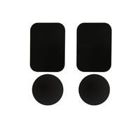 4 Pièces en Fer Noir Plaque de Montage Magnétique pour Téléphone | Compatible Supports Magnétiques D’aération, Autocollant Entièrement Adhésif, Usage Navigation en Voiture