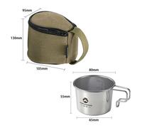 4 PièCes En Plein Air En Acier Inoxydable 160 Ml Sierra Tasses Avec Un Sac De Rangement Vaisselle De Pique-Nique Portable Barbecue RandonnéE Camping Tasse Pique-Nique Ustensiles De Cuisine