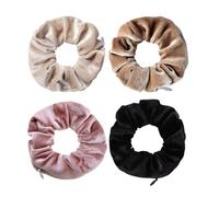 4 Pièces En Velours, Anneaux De Cheveux Avec Sacs, Anneaux De Cheveux Portables Créatifs, Accessoires De Coiffure, Accessoires De Cheveux Pour Femmes.