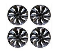 4 pièces enjoliveur de Roue Universel R14 R15 R16 Pouces Capuchons de moyeu de Remplacement Couvercle de Jante de Roue Accessoires de Pneu PP Snap sur Camion SUV(4Pcs R16 BrightBlack)