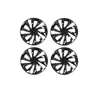 4 PIÈCES Enjoliveurs De 19 Pouces Compatibles avec Tesla Model Y Juniper 2025 Performance Remplacement 19" Roues à Flux Transversal Couvre Jante Complète Accessoires(Bright Black)