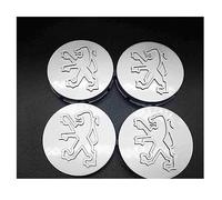 4 Pièces Enjoliveurs de Roue de Voiture pour Peugeot 205 GTI 1.9 60MM,enjoliveurs de Jante avec Logo,Accessoires de Voiture,imperméables,Anti-poussière