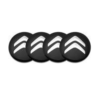 4 Pièces Enjoliveurs de Roue pour Citroen Jumpy III XL 2016-56mm, Cache-moyeux Autocollant de Capuchon de Jante Enjoliveur de Centre de Roue de Voiture Autocollant de Badge,BlackA