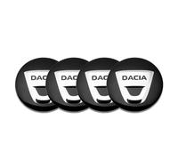 4 Pièces Enjoliveurs de Roue pour Dacia Spring 2021-2022 56mm, Cache-moyeux Autocollant de Capuchon de Jante Enjoliveur de Centre de Roue de Voiture Autocollant de Badge,Black