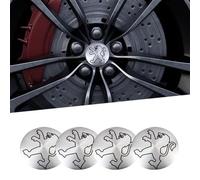 4 Pièces Enjoliveurs de Roue pour Peugeot 206 307 308 3008 207 208 407 508 2008 5008 56MM, Cache-moyeux Autocollant de Capuchon de Jante Enjoliveur de Centre de Roue de Voiture Autocollant de Badge