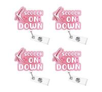4 Pièces Enrouleurs de Lanière Rétractables Design Animal Ludique Porte-Carte d ' Identité pour Tenue Professionnelle ou Décontractée Bel Accessoire de Badge Animal