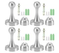 4 pièces/ensemble butée de porte magnétique en acier inoxydable, support de butée de porte moderne avec un magnétisme puissant, loquet de porte montable au mur et au sol pour le