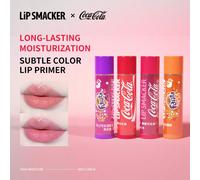 4 pièces Ensemble de baumes à lèvres LIPSMACKER X Coca-Cola, parfums cerise, orange soda, cola. Hydratation longue durée, teinte brillante naturelle, maquillage pour les lèvres, convient à tous les ty