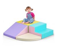 4 pièces - Ensemble de blocs d'escalade en mousse douce, améliorations de sécurité pour les blocs d'escalade pour bébés, matériau PU antidérapant et facile à nettoyer, jouet d'escalade pour les