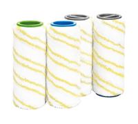 4 pièces ensemble de rouleaux for Karcher FC5 FC7 FC3 FC3D Rouleaux de remplacement du nettoyant de plancher électrique 2.055-006.0 jaune(Yellow)