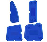 4 Pièces Ensemble d'Outils de Calfeutrage en Silicone Kit Lisseurs de Joints pour Coulis d'Étanchéité Silicone Finition de Cachetage(Bleu)