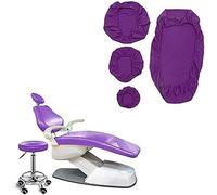 4 pièces/Ensemble Housse de Protection complète pour Fauteuil Dentaire en Soie de Lait avancée - Housses de Fauteuil Dentaire - Film Composite matériau imperméable, Violet