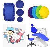 4 Pièces/Ensemble Housses De Chaise Dentaire, Housse anti-poussière pour fauteuil dentaire, housse imperméable en soie de lait, pour fauteuil dentaire, siège, appui-tête(Blue)