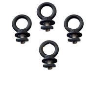 4 Pièces Ensemble M8 T Boulon Voie T Fente Boulons Kit d'ancrage pour Cordes Ancrage Sangles D'arrimage 304 Acier Inoxydable Barres Toit T Boulons Porte-Bagages Barres Toit(M8 Black A)