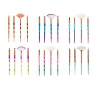 4 Pièces/Ensemble Pinceaux De Maquillage Professionnel Ensemble Diamant Poignée En Plastique Visage Poudre Ombre À Paupières Sourcil Maquillage Brosse Outils Stylo De Beauté
