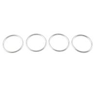 4 pièces/ensemble pour Console centrale de voiture AC climatisation sortie ventilation anneau intérieur couverture garniture décoration pour Audi A1 S1 8X 2010-2018(Silver)