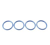 4 pièces/ensemble pour Console centrale de voiture AC climatisation sortie ventilation anneau intérieur couverture garniture décoration pour Audi A1 S1 8X 2010-2018(Blu)